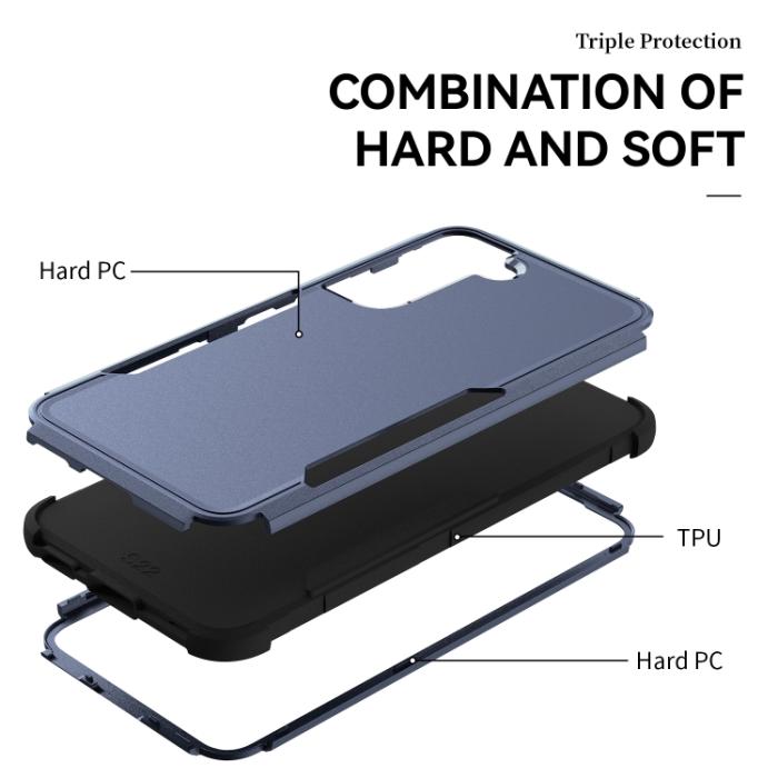 Bild 4,  Samsung Galaxy S22 Skal Hybrid Shockproof Blå/Svart