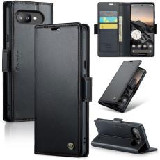 CASEME CASEME Google Pixel 9a Fodral RFID L&auml;der Svart