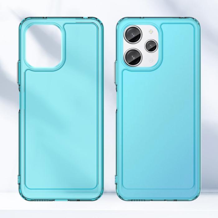 Bild 2,  Xiaomi Redmi 12 5G/4G Skal Akryl/TPU Transparent Blå