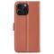  iPhone 16 Pro Fodral Litchi Läder Brun