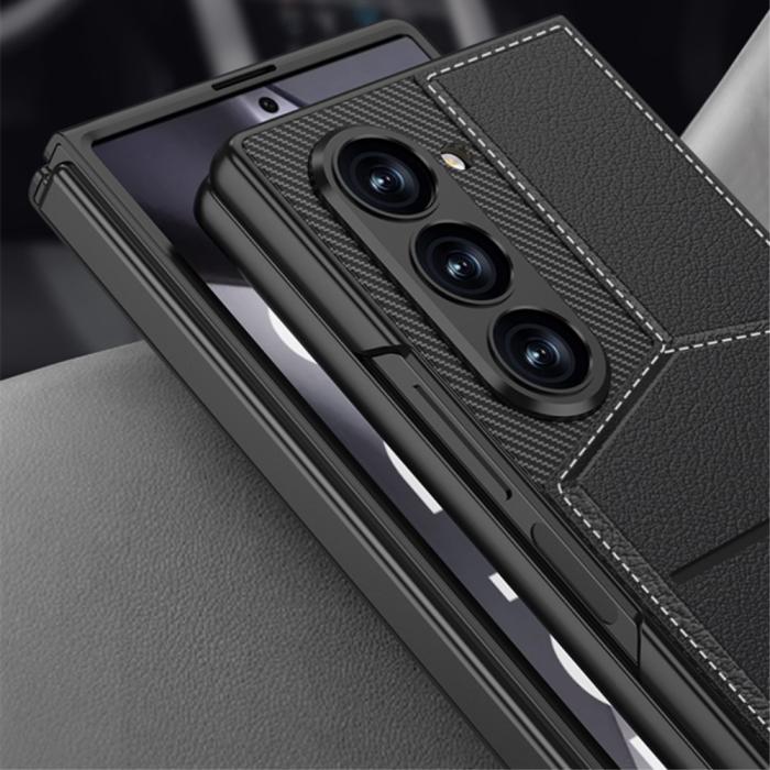Bild 4, GKK GKK Galaxy Z Fold 6 Skal Med Korthållare Läder Svart