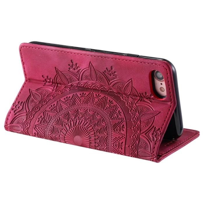 Bild 3,  iPhone 17e / 16e Fodral Flip Mandala Läder Rosa