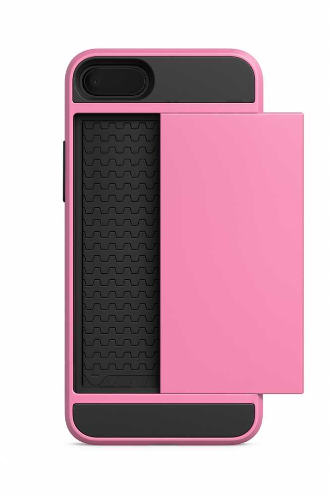  iPhone 7/8 Plus Skal Med Kortfack - Rosa