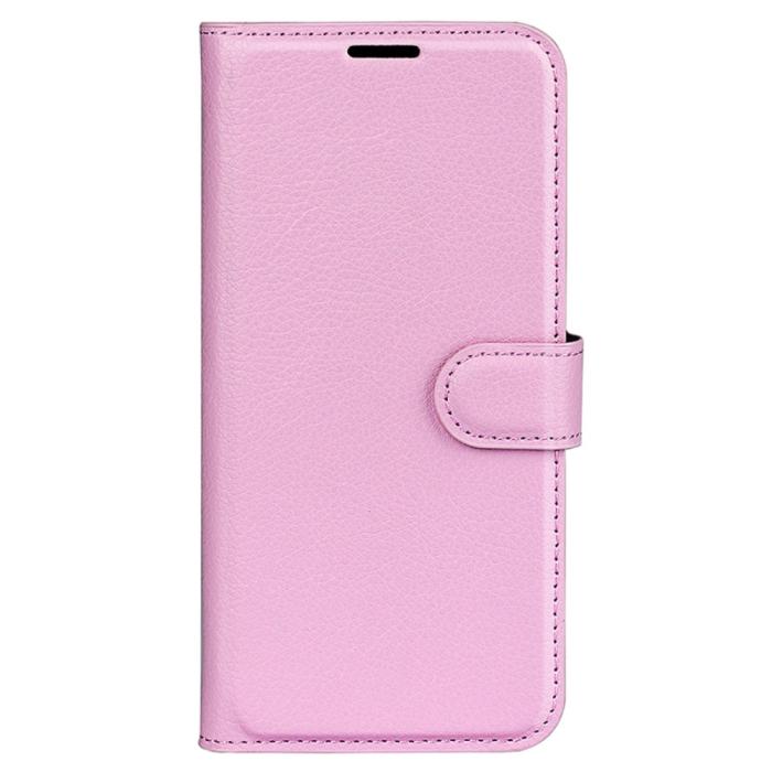 Bild 5,  Motorola Edge 50 Pro 5G Litchi Läder Fodral Ljus Rosa