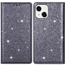  iPhone 15 Plus Fodral Flip Glitter Gr&aring;