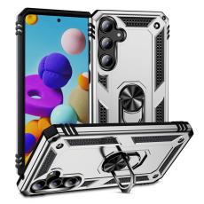  Samsung Galaxy A55 5G Skal Ring Armor Hybrid Silver
