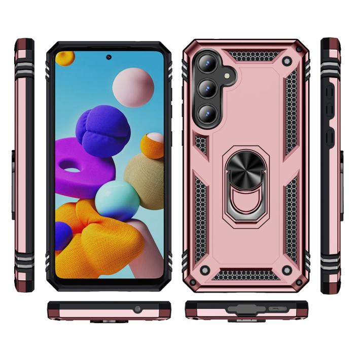 Bild 6,  Samsung Galaxy A55 5G Skal Ring Armor Hybrid Roséguld
