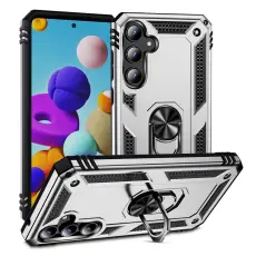  Samsung Galaxy A55 5G Skal Ring Armor Hybrid Silver