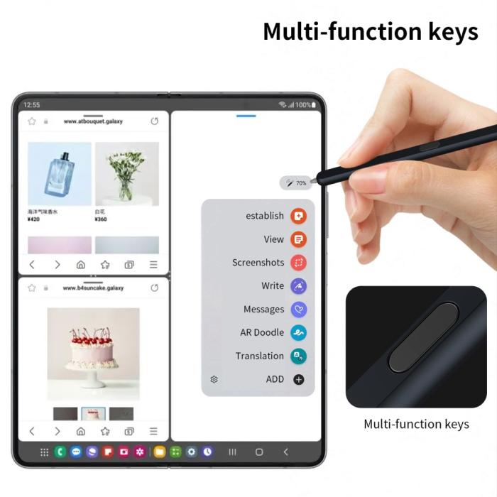 Bild 5,  Samsung Galaxy Z Fold 6/5/4/3 Stylus Pen Svart