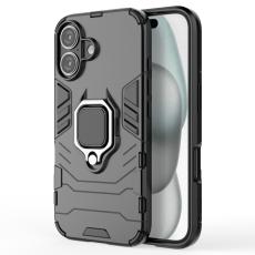  iPhone 16 Skal Hybrid Ring Armor Svart