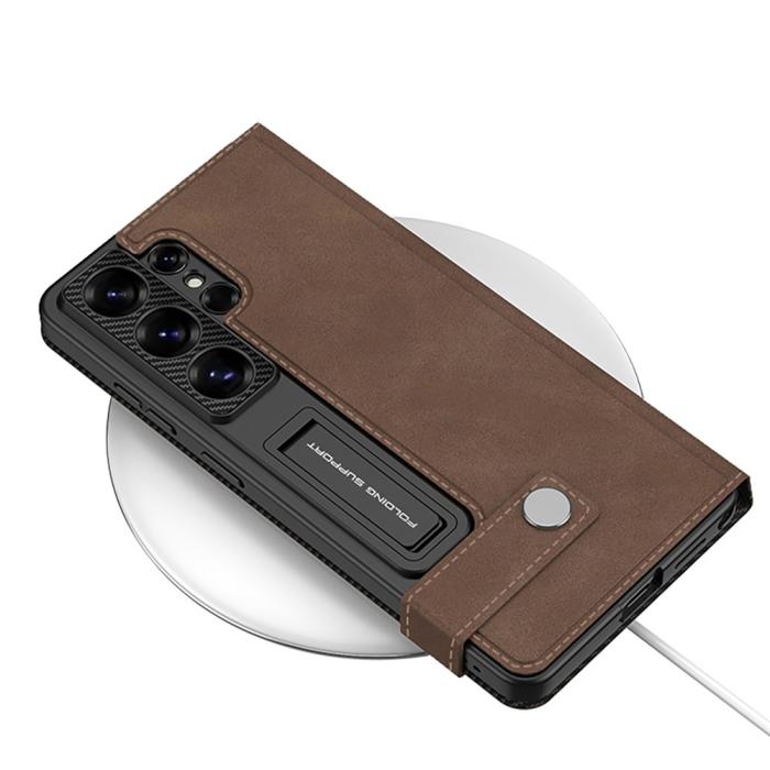 Bild 5, GKK GKK Samsung Galaxy S26 Ultra Fodral Kickstand Läder Svart
