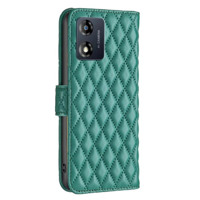Bild 3,  Motorola Moto E13 Fodral Diamond Läder Grön