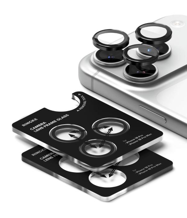 Bild 3, Ringke Ringke iPhone 18 Pro / 18 Pro Max 2-PACK Linsskydd Svart