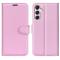  Samsung Galaxy A25 5G Fodral Litchi Läder Ljus Rosa