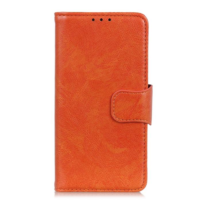 Bild 2,  iPhone 15 Pro Fodral Läder Nappa Textur Orange