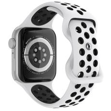 ColorPop Sportarmband Dual-Color Apple Watch 42/44/45/46/49 mm (M/L) Vit/Svart