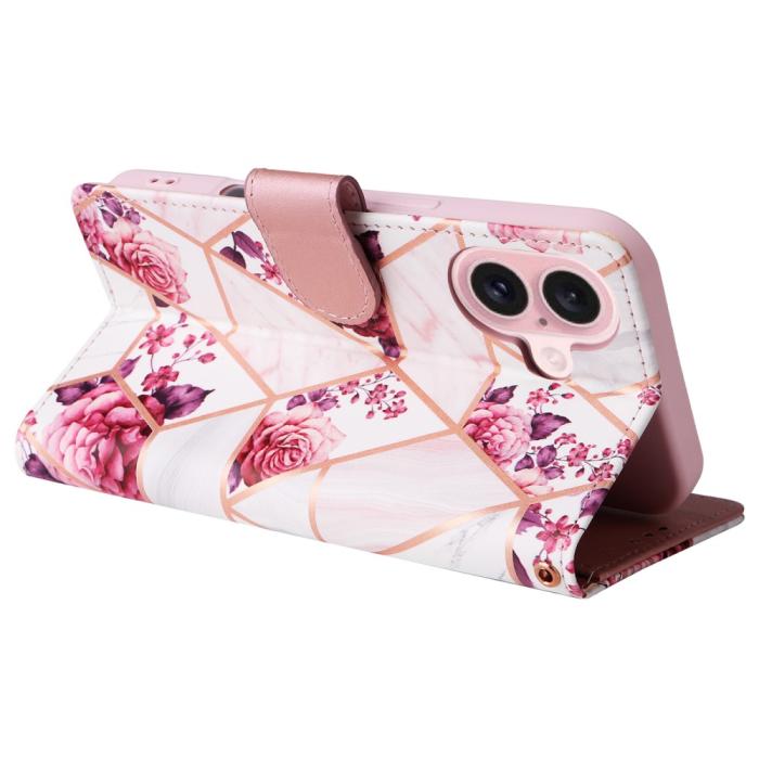 Bild 4,  iPhone 16 Fodral Tryck Med Marmor Rosa