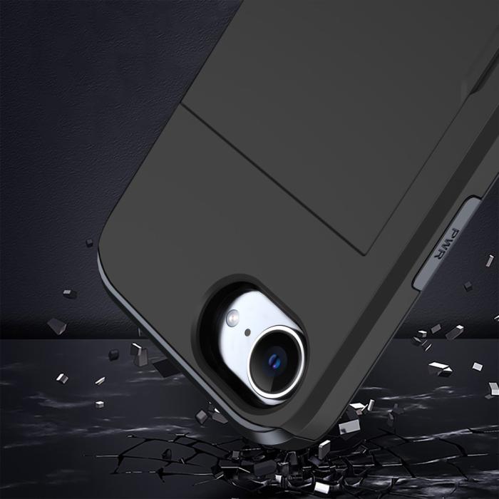 Bild 3,  iPhone 17e / 16e Skal Hybrid Med Kortfack Svart
