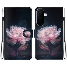  Samsung Galaxy A27 5G Fodral L&auml;der Blomma Rosa