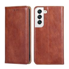  Samsung Galaxy S22 Fodral Flip L&auml;der Brun
