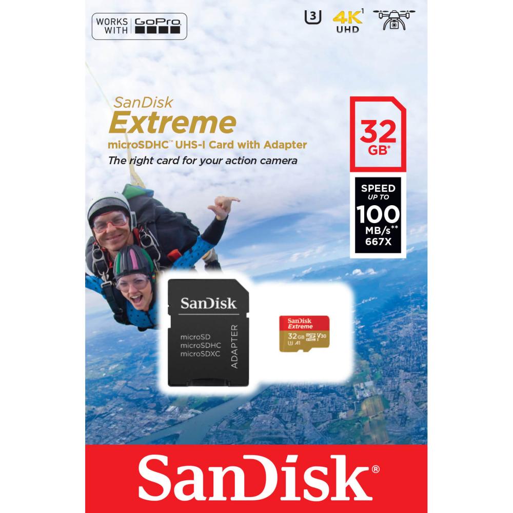 SanDisk SanDisk MicroSDXC Extreme 32 GB 100MB/s Inkl. Adapter