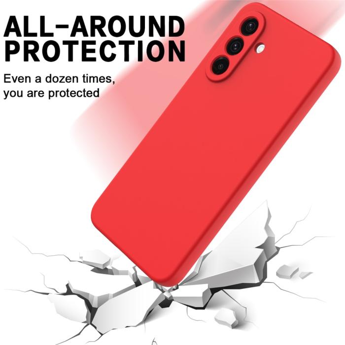 Bild 5,  Samsung Galaxy A17 Skal Liquid Silikon Röd