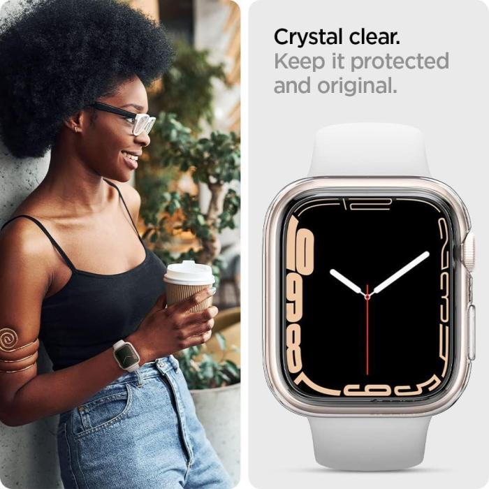 Bild 6, Spigen Spigen Apple Watch 44/45 mm Skal Liquid Crystal Transparent
