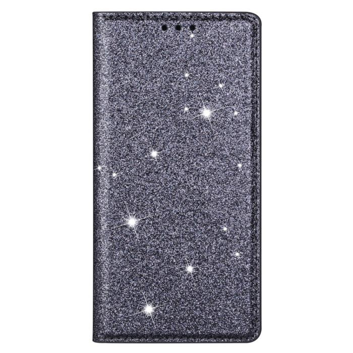 Bild 6,  iPhone 15 Plus Fodral Flip Glitter Grå