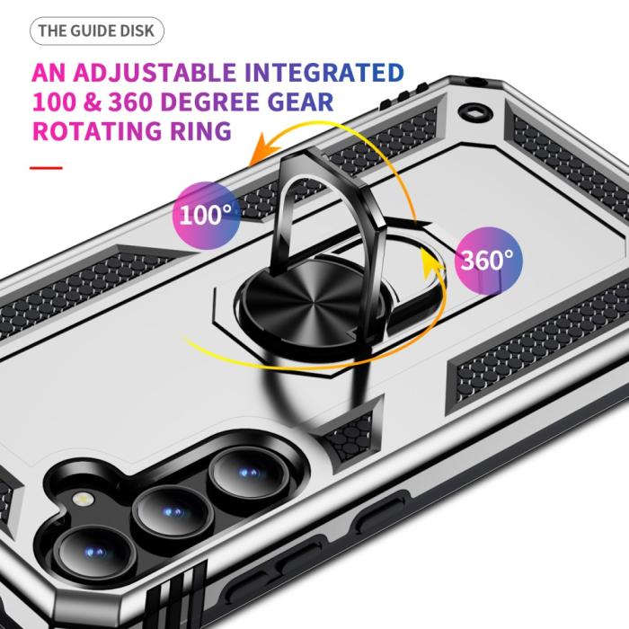Bild 4,  Samsung Galaxy A55 5G Skal Ring Armor Hybrid Silver
