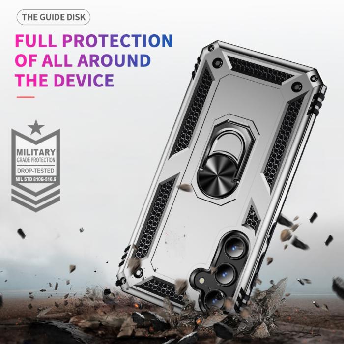 Bild 5,  Samsung Galaxy A55 5G Skal Ring Armor Hybrid Silver