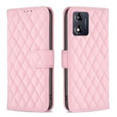  Motorola Moto E13 Fodral Diamond L&auml;der Rosa
