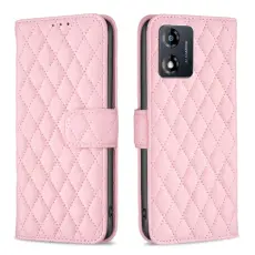  Motorola Moto E13 Fodral Diamond L&auml;der Rosa