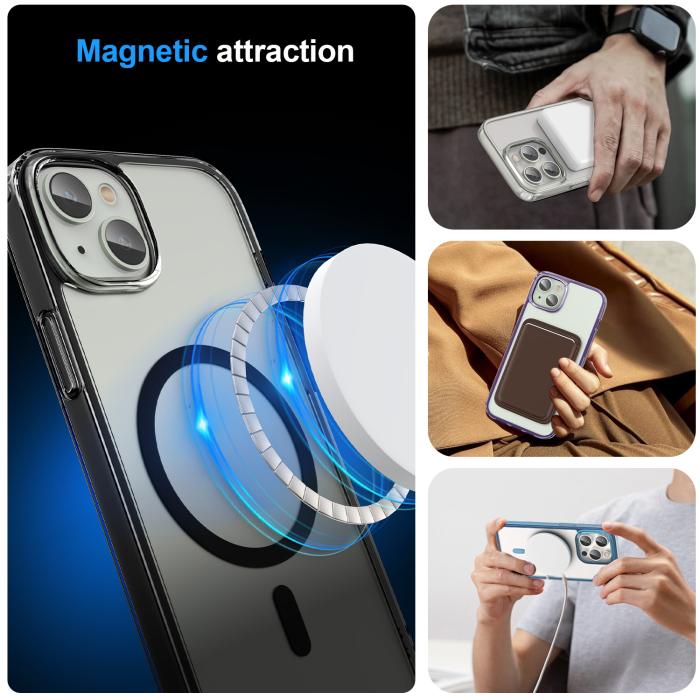 Bild 6, ColorPop ColorPop iPhone 15 Plus Skal CH MagSafe Transparent/Svart