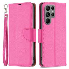  Samsung Galaxy S23 Ultra Fodral Litchi Shark Rosa