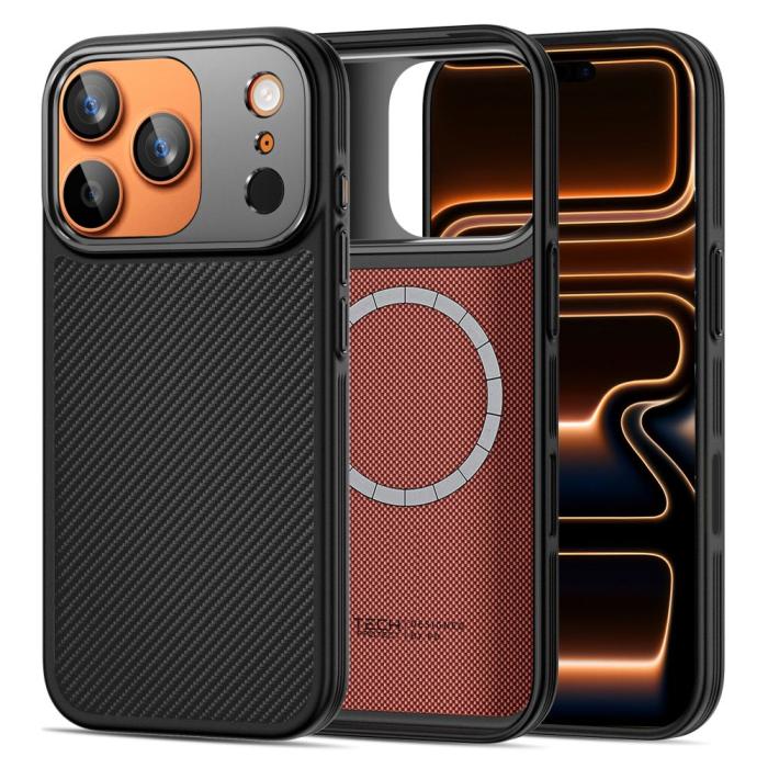 Bild 3, Tech-Protect Tech-Protect iPhone 17 Pro Skal MagSafe Kevlar Aramid Svart
