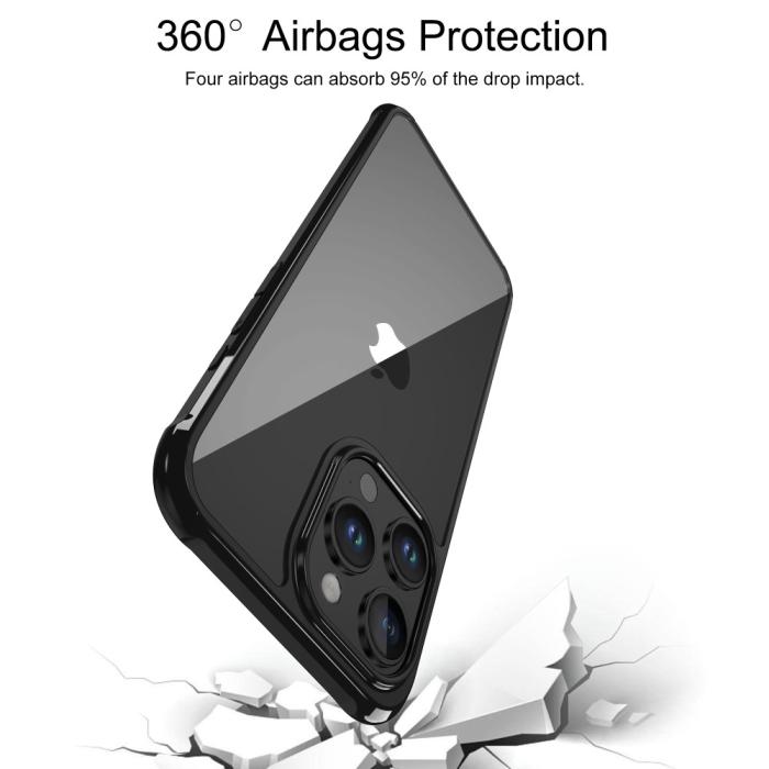 Bild 3, LEEU DESIGN LEEU DESIGN iPhone 15 Pro Max Skal AirBag Hybrid Matt Svart