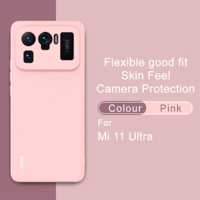 Bild 5, IMAK Xiaomi Mi 11 Ultra - IMAK Skin Touch Skal - Ljus Rosa