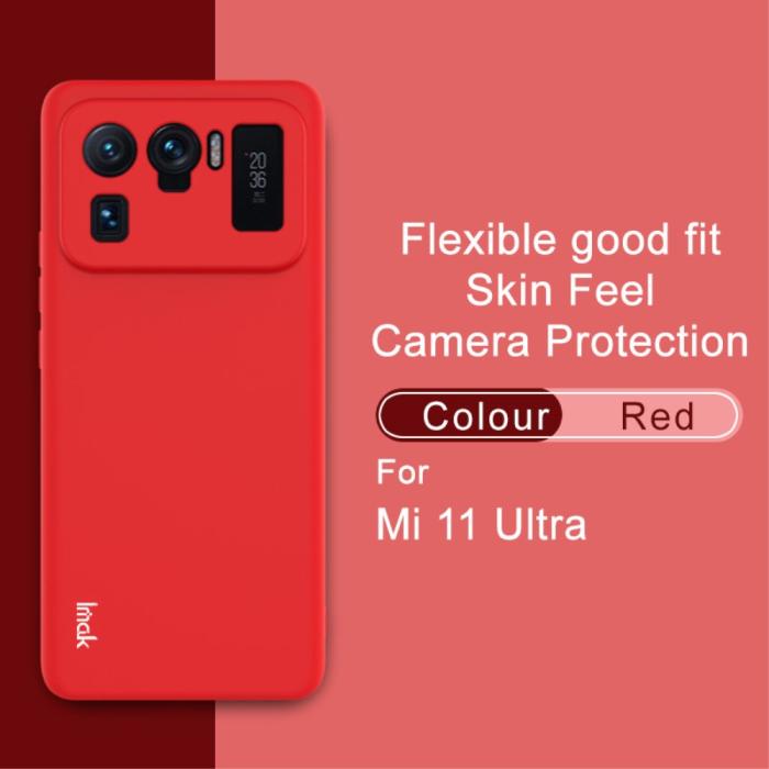 Bild 5, IMAK Xiaomi Mi 11 Ultra - IMAK Skin Touch Skal - Röd