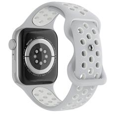 ColorPop Sportarmband Dual-Color Apple Watch 42/44/45/46/49 mm (M/L) Gr&aring;/Vit