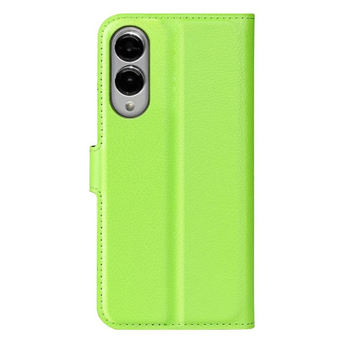 Bild 6,  Samsung Galaxy S25 Edge Fodral Litchi Läder Grön