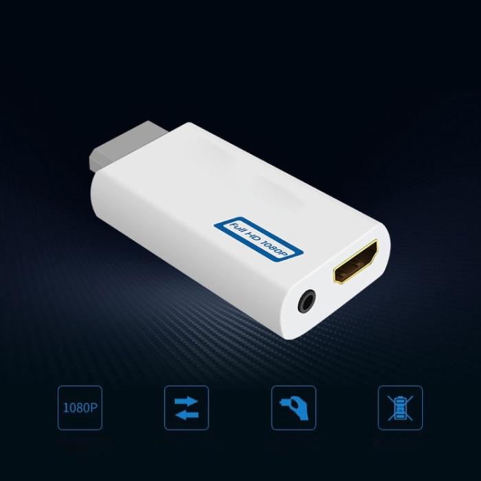 Bild 6,  Wii till HDMI Adapter 1080p För Nintendo Wii Vit