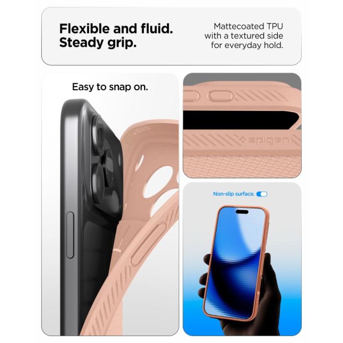 Bild 6, Spigen Spigen iPhone 18 Pro Max / 17 Pro Max Skal Liquid Air Rose Titanium