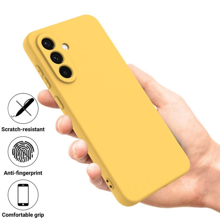 Bild 2,  Samsung Galaxy A17 Skal Liquid Silikon Gul