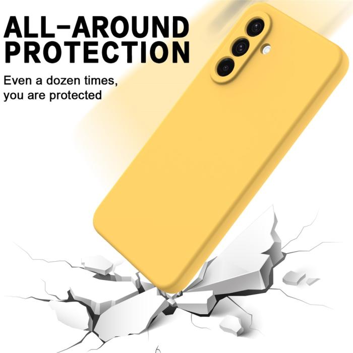 Bild 5,  Samsung Galaxy A17 Skal Liquid Silikon Gul