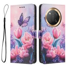  Honor Magic7 Lite Fodral Med Rosa Blommor
