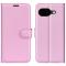  Google Pixel 10a Fodral Litchi Läder Ljus Rosa