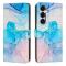  Samsung Galaxy S26 Plus Fodral Läder Marmor Rosa / Grön