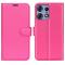  Motorola Edge 50 Pro 5G Litchi Läder Fodral Rosa