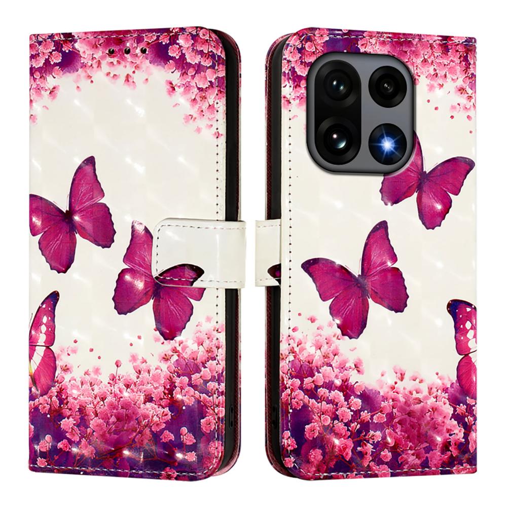  OnePlus 15 Fodral Med Tryck Rosa Fjäril