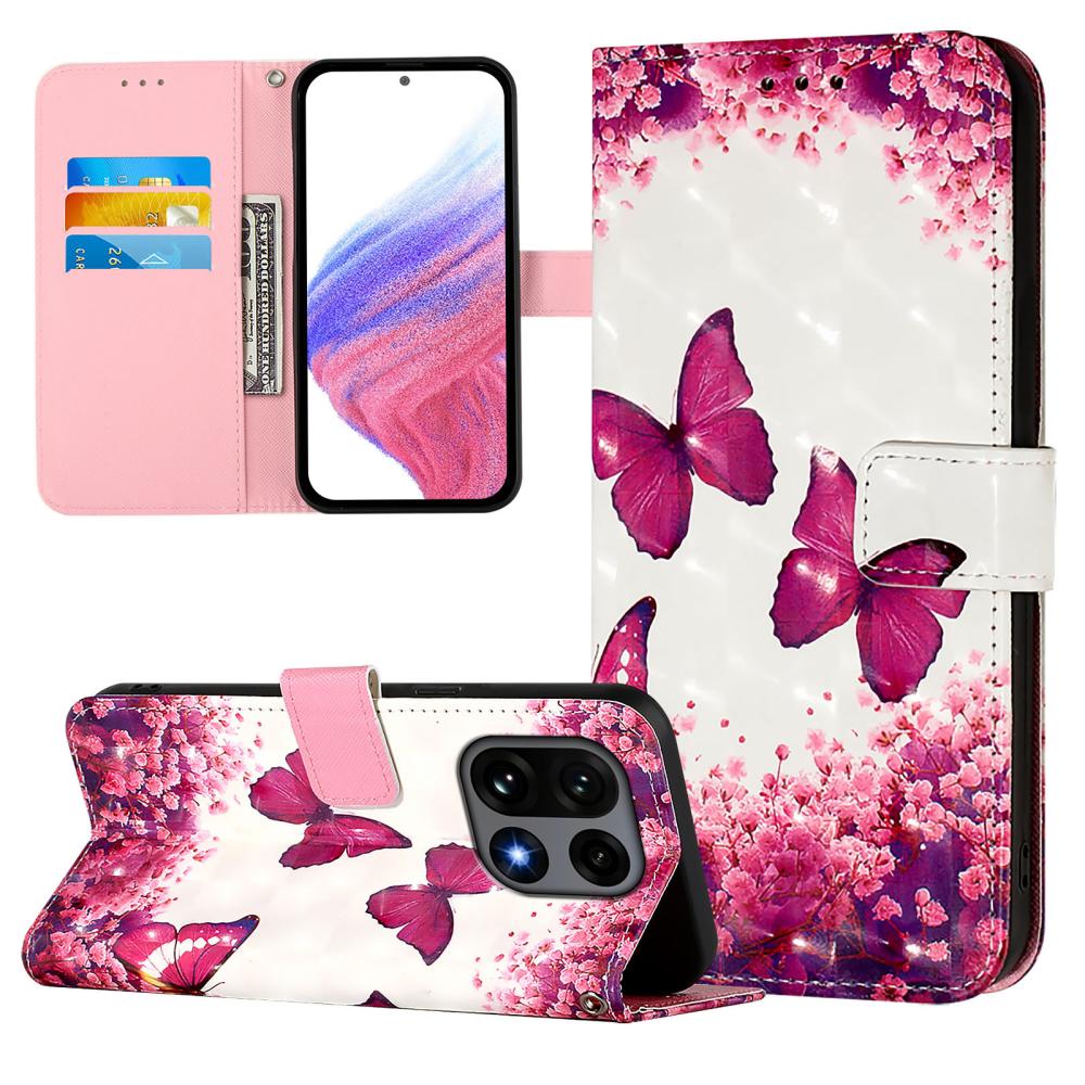  OnePlus 15 Fodral Med Tryck Rosa Fjäril